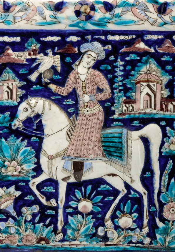 Qajar Tile with Rider and Horse | MasterArt